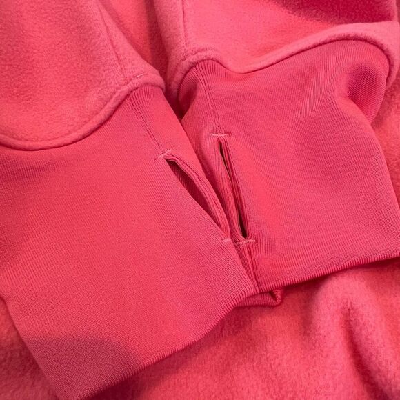 FootJoy Women’s Medium Half-Zip Fleece Mid-Layer Top Coral Pink - Picture 7 of 9